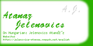 atanaz jelenovics business card